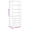 Bücherregal mit Schubladen ALTA 77x35x186,5cm Massivholz Produktbild-Vorschau 8