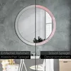 Ø100cm Spiegel - Glasrahmen mit Aufdruck - Wandspiegel Produktbild-Vorschau 5