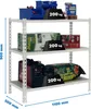 MADERCLICK SUPERPLUS 3/500 900 BRANCO/MADEIRA Metallregal Produktbild-Vorschau 1