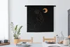 MuchoWow® Wandteppich Wandbehang Frau - Mond - Schwarz und Produktbild-Vorschau 2