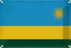 vianmo Blechschild 20x30 cm Ruanda Rwanda Vintage Flagge Produktbild-Vorschau 1