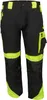 A pair of black work pants with yellow accents. Produktbild-Vorschau