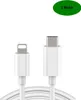 A white USB-C to Lightning charging cable with a green oval overlay indicating '2 Meter'. Produktbild-Vorschau