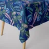SCHÖNER LEBEN. Tischdecke Dschungelpflanzen blau grün rosa Produktbild-Vorschau 1