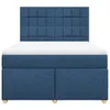 vidaXL Boxspringbett mit Matratze Blau 140x200 cm Stoff Produktbild-Vorschau 6