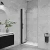 120x195cm Schwarz Faltbar+drehbar 6mm Nano ESG Glas  Produktbild-Vorschau 5