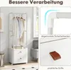 Věšák na oblečení COSTWAY se 2 zásuvkami, věšákem s Náhled obrázku produktu 4