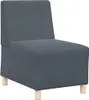 vidaXL Canapé modulaire sans accoudoirs gris foncé 55 cm Voir les images du produit 1