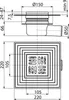 AlcaDrain Bodenablauf 105×105/50 mm mit einem waagrechten Produktbild-Vorschau 2