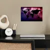 MuchoWow® Poster Weltkarte - Schwarz - Rosa 30x20 cm - Produktbild-Vorschau 3