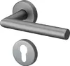 A door handle and a keyhole escutcheon are shown against a white background. Produktbild-Vorschau