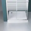 A close-up view of a modern shower enclosure with a sliding door and a white shower tray. Produktbild-Vorschau