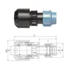Unidelta PP Kupplung 27/35 x 32mm für Übergang von PE auf Produktbild-Vorschau 2