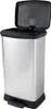 Poubelle à Pédale 50 L 39 X 29 X H73 Cm Argent-noir - Deco Voir les images du produit 6