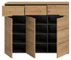Scarpiera Canu 3 ante, 3 cassetti decoro rovere, grigio. Anteprima dell’immagine prodotto 8