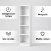 SELO Libreria stretta a 4 scomparti, bianca, 50 x 31 x 148 Anteprima dell’immagine prodotto 5