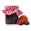 A jar of jam with fruit next to it. Anteprima dell’immagine prodotto