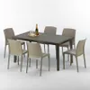 Polyrattan Tisch Rechteckig mit 6 Bunten Stühlen 150x90 Produktbild-Vorschau 1