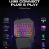 ZELURXX Einhand Gaming Tastatur 40 Tasten RGB Beleuchtung Produktbild-Vorschau 4