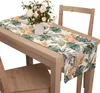 Vzorovaný behúň na stôl 40x180 cm veľké listy zelený žltý Náhľad obrázku produktu 3