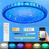 36W WIFI LED Deckenleuchte 40cm, RGB Kristall Deckenlampe Produktbild-Vorschau 2