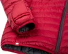 Rote Isolationsjacke "TSUNAMI ECO Men" von Ocun; Detailansicht des Ärmels und des Saums. Produktbild-Vorschau
