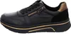 A side view of a black sneaker with gold accents. Anteprima dell’immagine prodotto