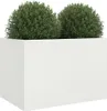 vidaXL Fioriera Bianca 62x40x39 cm Acciaio Anteprima dell’immagine prodotto 4