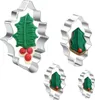 Set di tagliabiscotti foglie di agrifoglio Set di 4 pezzi Anteprima dell’immagine prodotto 1