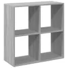 vidaXL Raumteiler-Bücherregal Grau Sonoma 69,5x29x69,5 cm Produktbild-Vorschau 1