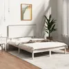 Massivholzbett ohne Matratze Weiß 140x190 cm Kiefernholz Produktbild-Vorschau 2