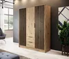 Kleiderschrank Stilo Eiche Artisan mit Lamellen – 155 cm, 3 Produktbild-Vorschau 3