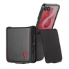 TORRO Galaxy Z Flip8 Lederhülle - Schwarz mit Rotem Detail Produktbild-Vorschau 1
