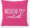 Huuraa Kissen Moseltal verliebt 40x40cm mit Füllung Fuchsia Produktbild-Vorschau 1