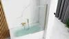 A modern bathroom with a bathtub and a glass shower screen. Produktbild-Vorschau