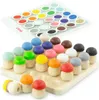 Giocattolo in legno Ulanik Montessori "Mushroomwise 25 Anteprima dell’immagine prodotto 1