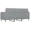 vidaXL 3-Sitzer-Sofa Hellgrau 180 cm Stoff Produktbild-Vorschau 5