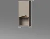A 3D render of a wall-mounted cabinet with dimensions indicated. Produktbild-Vorschau