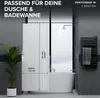 ovimar Magnetischer Duschvorhang Langfossen weiß waschbar Produktbild-Vorschau 4