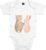 Mr. & Mrs. Panda Strampler Baby Bär und Hase Umarmen 1. - Produktbild-Vorschau 1