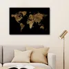 MuchoWow® - Leinwandbilder - Weltkarte - Gold - Luxus - Produktbild-Vorschau 6