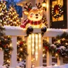 Weihnachts-Rentier Solar-Klemmleuchte, warmes Licht, Produktbild-Vorschau 1