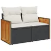 8-tlg. Garten-Sofagarnitur - mit Kissen Schwarz Poly Rattan Produktbild-Vorschau 5
