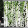 ABAKUHAUS Tenda da doccia bosco, betulle nel bosco estate Anteprima dell’immagine prodotto 4