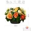 Grabgesteck Kunstblumen mit künstlichen Rosen in Apricot Produktbild-Vorschau 2