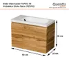 Quentis Badmöbel Gäste-WC FAROS, Breite 50 cm, Eiche Natur, Produktbild-Vorschau 4