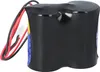 A black battery pack with red and black wires attached, shown against a white background. Produktbild-Vorschau