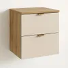 WENA Waschtischunterschrank 60 cm, gerade Fronten, Griffe Produktbild-Vorschau 1