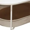 Relaxdays Couchtisch, mit Stoffkorb, oval, Beistelltisch Produktbild-Vorschau 6