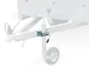 A close-up view of a trailer jack clamp on a trailer frame. Produktbild-Vorschau